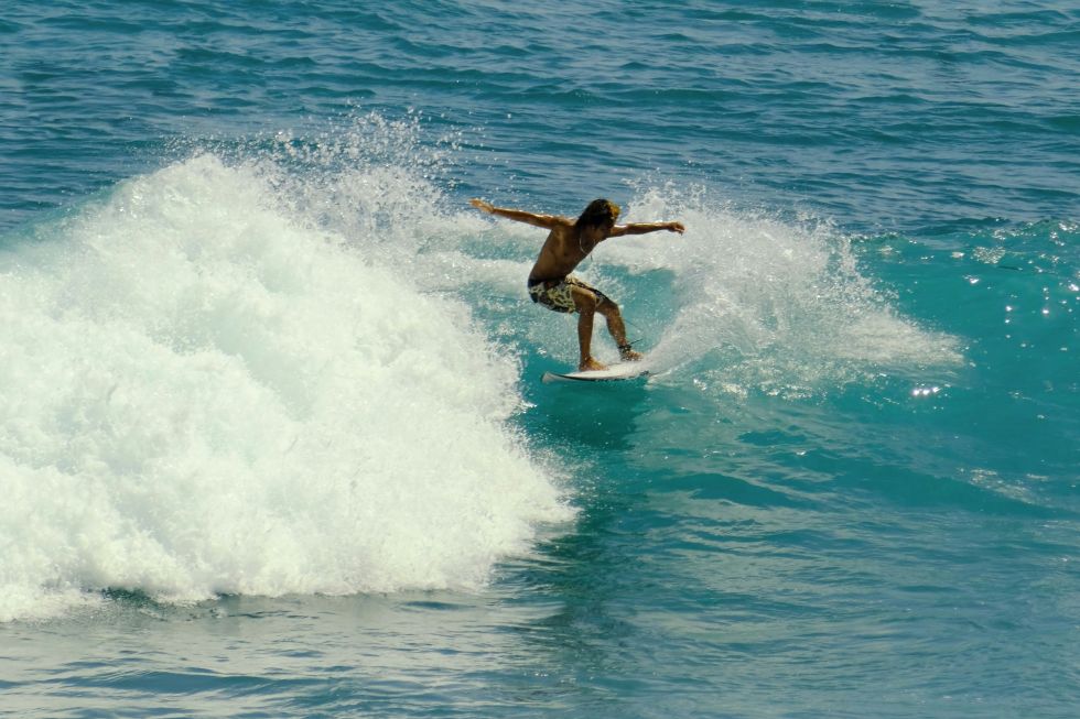 surfing Bali